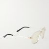 Santos Aviator-Style Silver-Tone Sunglasses - FR