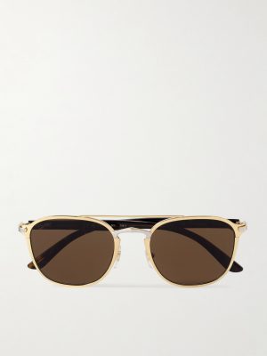 Aviator-Style Gold- and Palladium-Tone and Tortoiseshell Acetate Sunglasses Aviator-Style Gold- and Palladium-Tone and Tortoiseshell Acetate Sunglasses