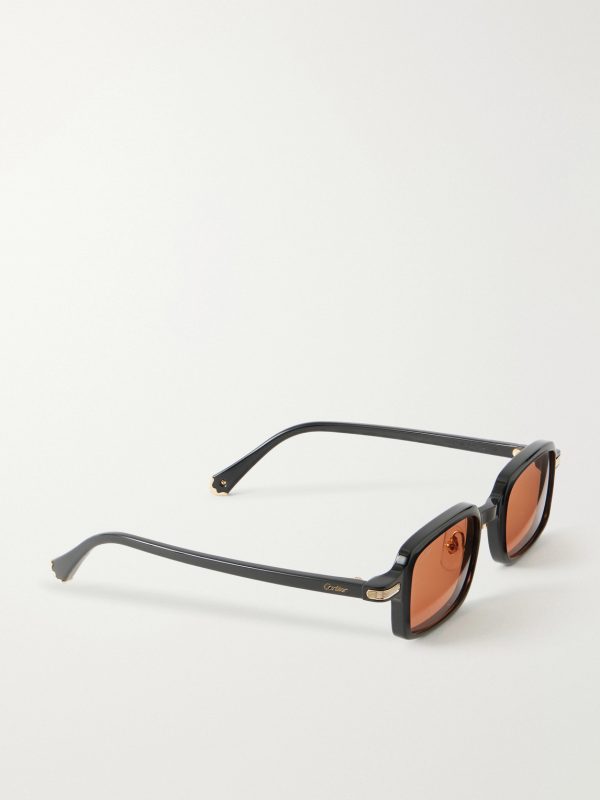 Godron de Cartier Square-Frame Acetate Sunglasses - FR
