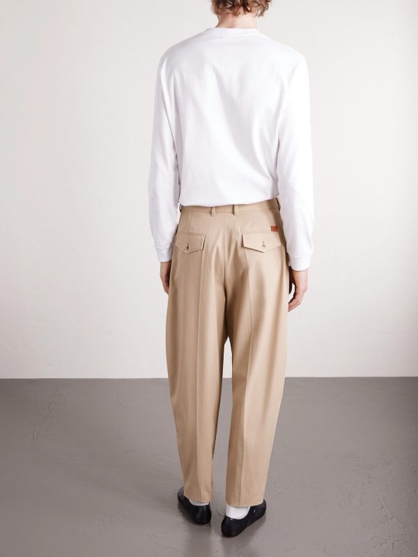 Montauk Tapered Pleated Cotton-Twill Trousers - BK Montauk Tapered Pleated Cotton-Twill Trousers - BK