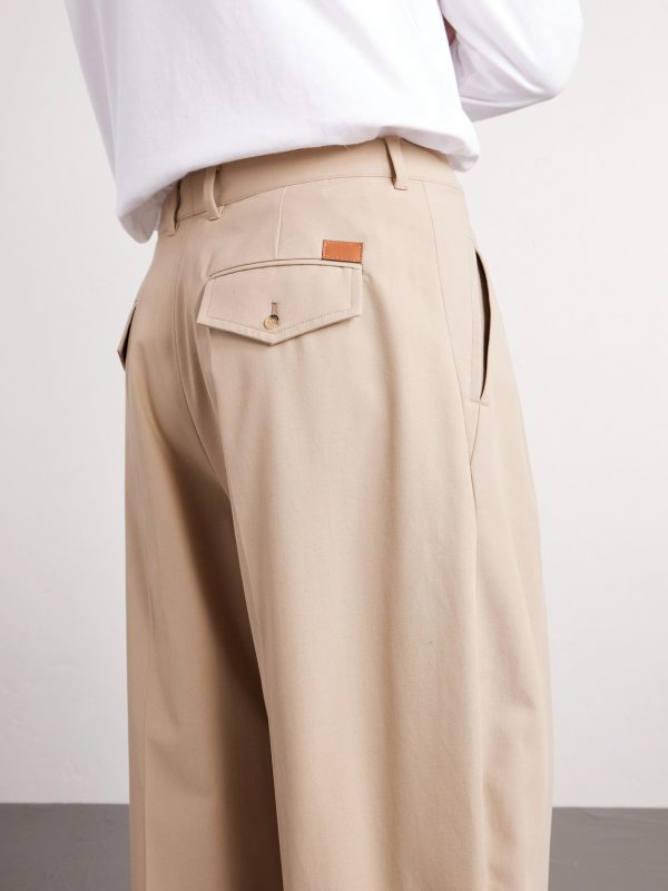 Montauk Tapered Pleated Cotton-Twill Trousers - E2 Montauk Tapered Pleated Cotton-Twill Trousers - E2
