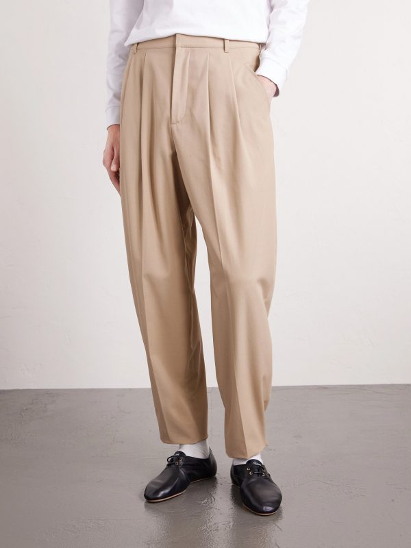 Montauk Tapered Pleated Cotton-Twill Trousers - FR Montauk Tapered Pleated Cotton-Twill Trousers - FR