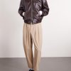 Montauk Tapered Pleated Cotton-Twill Trousers - OU Montauk Tapered Pleated Cotton-Twill Trousers - OU