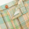 Straight-Leg Checked Linen Shorts - E1 Straight-Leg Checked Linen Shorts - E1