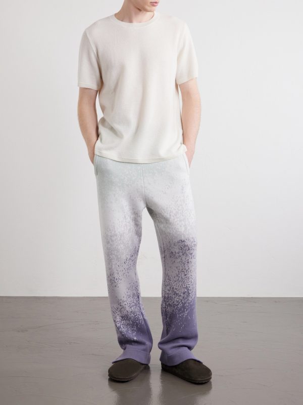 Ombre Straight-Leg Cashmere Trousers - OU Ombre Straight-Leg Cashmere Trousers - OU