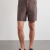 Straight-Leg Linen-Twill Shorts - FR