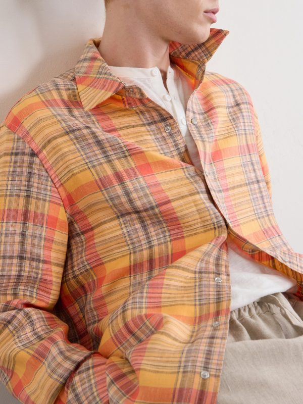 Twilight Checked Linen Shirt - CU