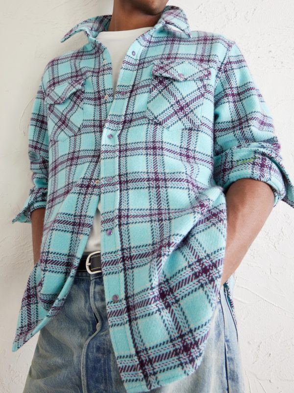 Lagoon Checked Cashmere Shirt - CU