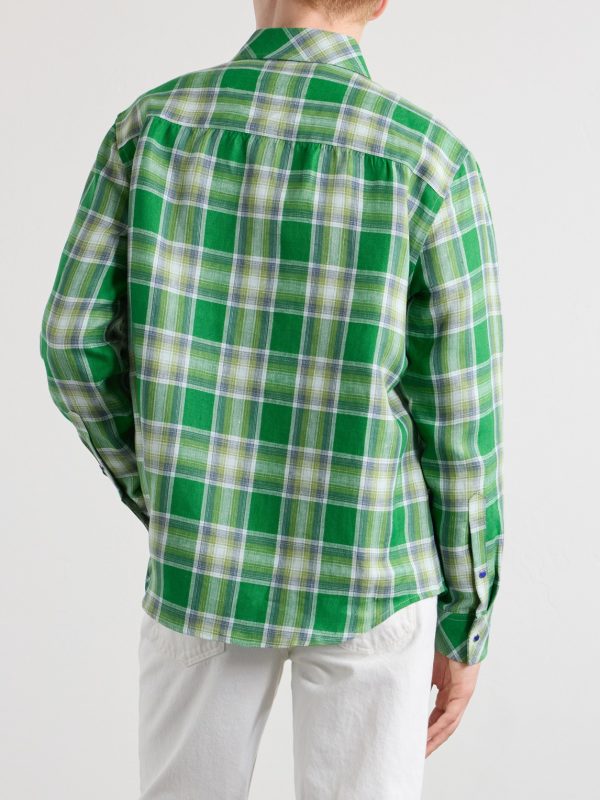 Harbor Checked Linen Shirt - BK