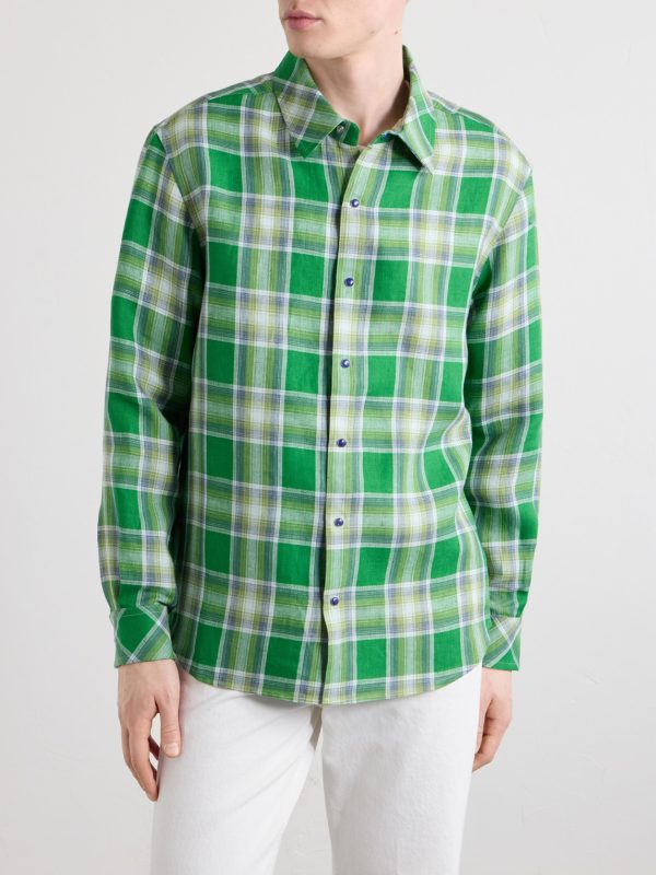 Harbor Checked Linen Shirt - FR