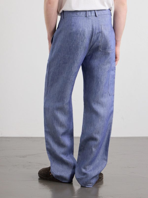 Wide-Leg Linen Trousers - BK Wide-Leg Linen Trousers - BK