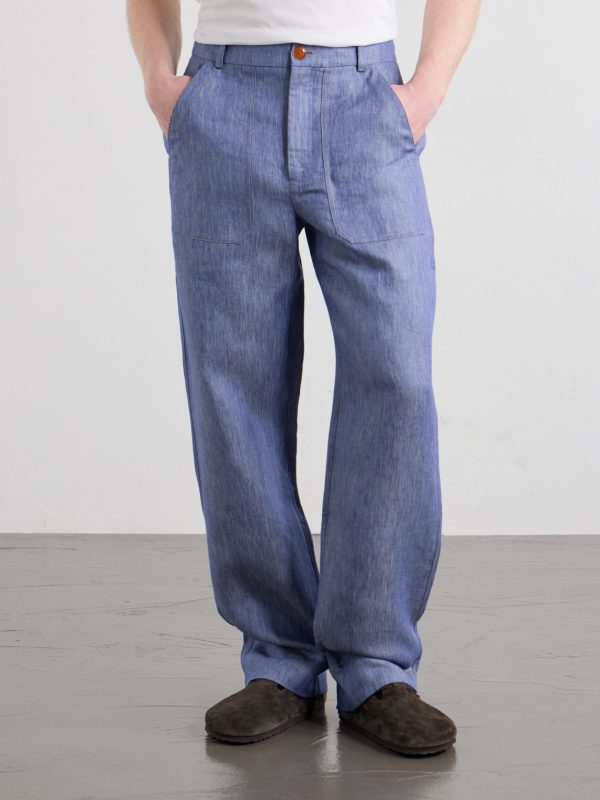 Wide-Leg Linen Trousers - FR Wide-Leg Linen Trousers - FR