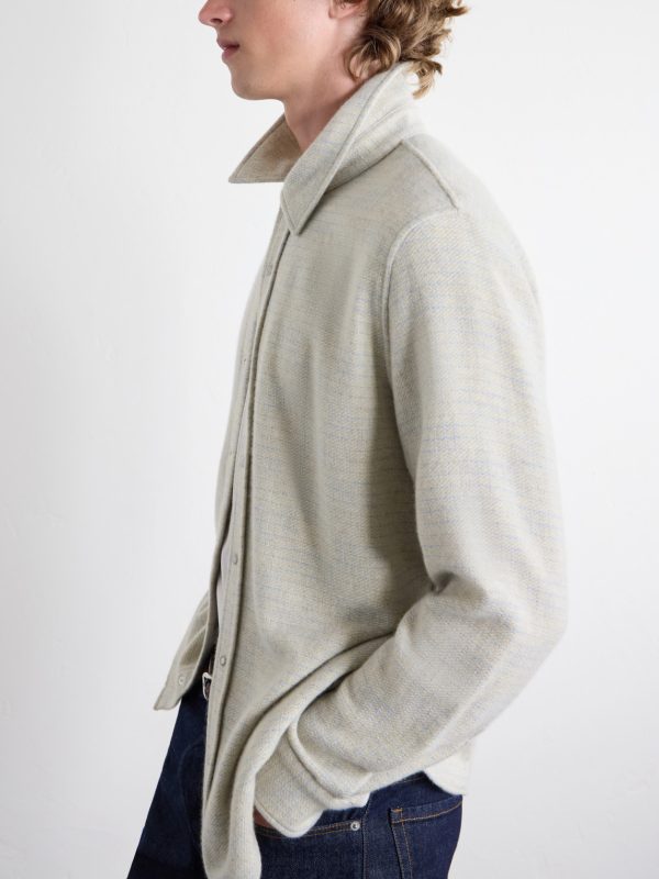 Pearlescente Ombre Checked Cashmere Shirt - CU Pearlescente Ombre Checked Cashmere Shirt - CU