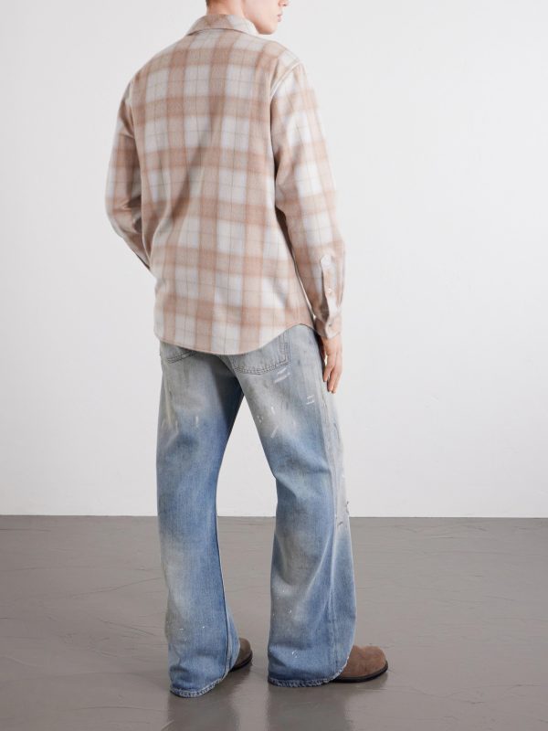 Checked Cashmere Shirt - BK Checked Cashmere Shirt - BK