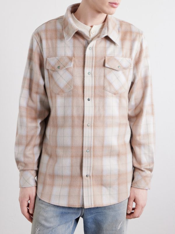 Checked Cashmere Shirt - FR Checked Cashmere Shirt - FR