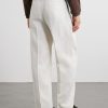 Straight-Leg Linen-Twill Trousers - BK Straight-Leg Linen-Twill Trousers - BK