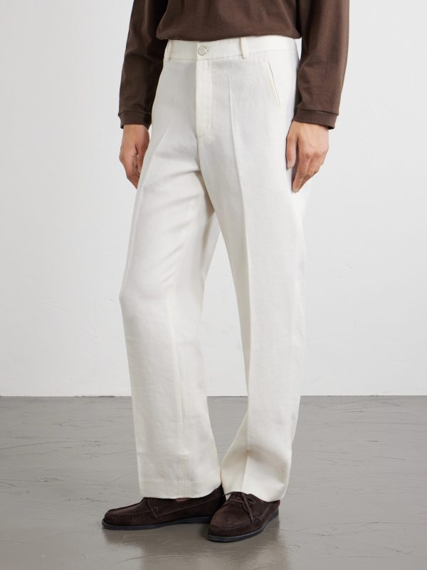 Straight-Leg Linen-Twill Trousers - FR Straight-Leg Linen-Twill Trousers - FR