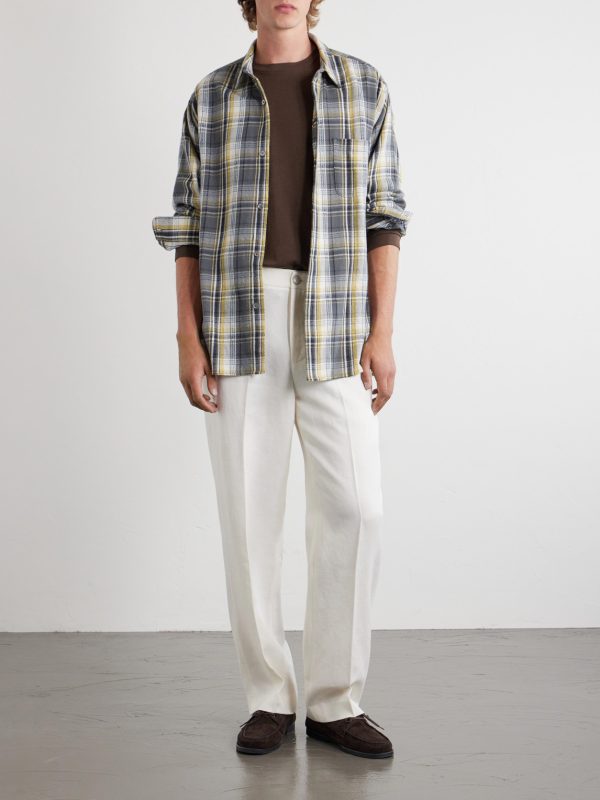 Straight-Leg Linen-Twill Trousers - OU Straight-Leg Linen-Twill Trousers - OU