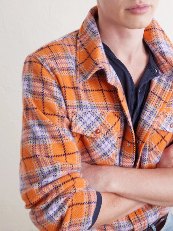 Midnight Sun Checked Cashmere Shirt - CU Midnight Sun Checked Cashmere Shirt - CU