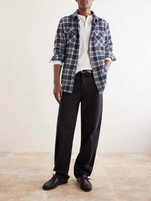 Lightning Checked Cashmere Shirt - OU Lightning Checked Cashmere Shirt - OU