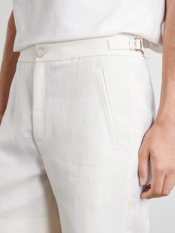 Straight-Leg Linen-Twill Shorts - CU Straight-Leg Linen-Twill Shorts - CU