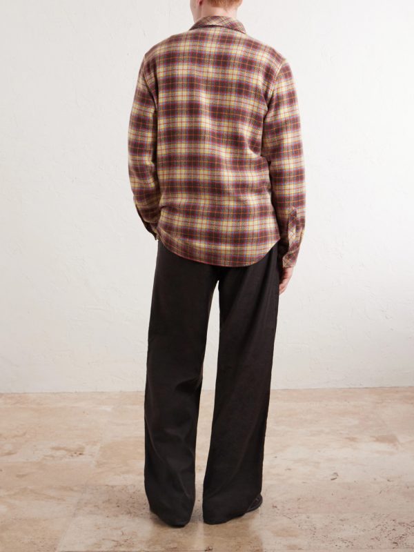 Saffron Checked Cashmere Shirt - BK Saffron Checked Cashmere Shirt - BK