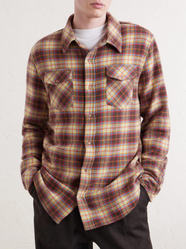 Saffron Checked Cashmere Shirt - FR Saffron Checked Cashmere Shirt - FR