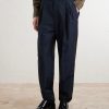 Tapered Pleated Wool and Mohair-Blend Trousers - FR Tapered Pleated Wool and Mohair-Blend Trousers - FR