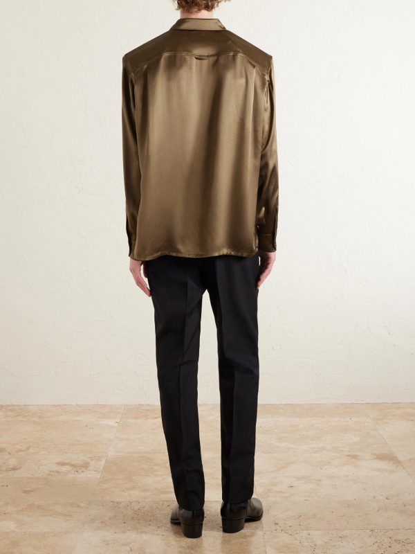 Silk-Satin Shirt - BK Silk-Satin Shirt - BK