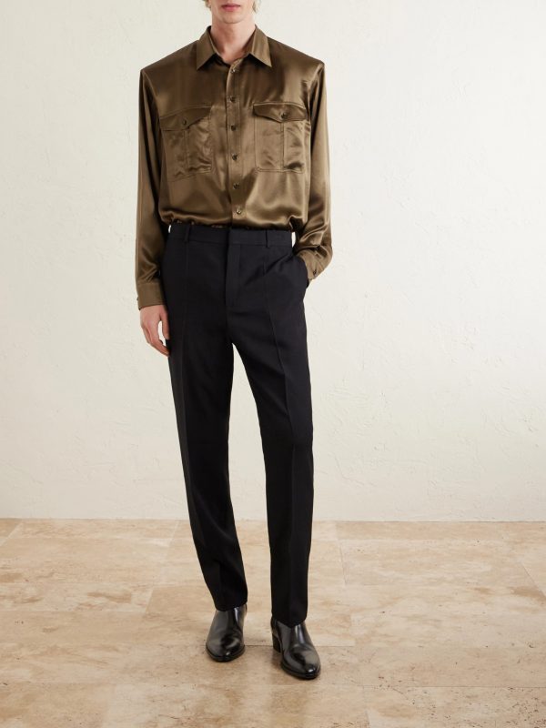 Silk-Satin Shirt - OU Silk-Satin Shirt - OU