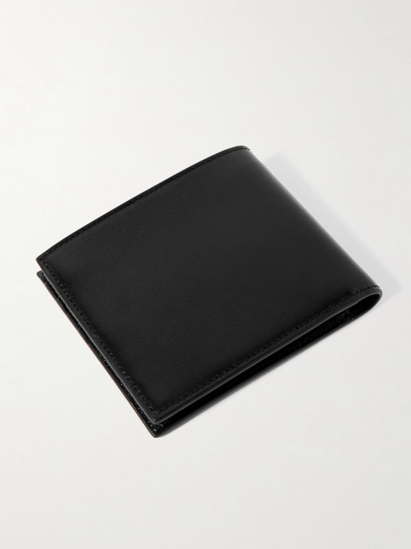 Tiny Cassandre Logo-Appliquéd Leather Billfold Wallet - BK Tiny Cassandre Logo-Appliquéd Leather Billfold Wallet - BK