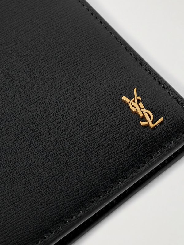 Tiny Cassandre Logo-Appliquéd Leather Billfold Wallet - CU Tiny Cassandre Logo-Appliquéd Leather Billfold Wallet - CU