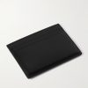 Tiny Cassandre Logo-Appliquéd Leather Cardholder - BK Tiny Cassandre Logo-Appliquéd Leather Cardholder - BK