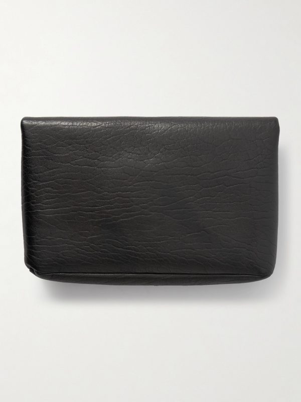 Logo-Embellished Full-Grain Leather Pouch - BK Logo-Embellished Full-Grain Leather Pouch - BK