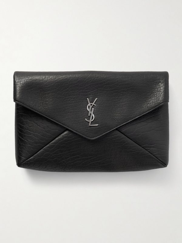 Logo-Embellished Full-Grain Leather Pouch Logo-Embellished Full-Grain Leather Pouch