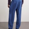 Tapered Belted Pleated Silk Trousers - BK Tapered Belted Pleated Silk Trousers - BK