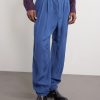 Tapered Belted Pleated Silk Trousers - FR Tapered Belted Pleated Silk Trousers - FR