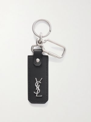 Cassandre Leather and Silver-Tone Key Fob