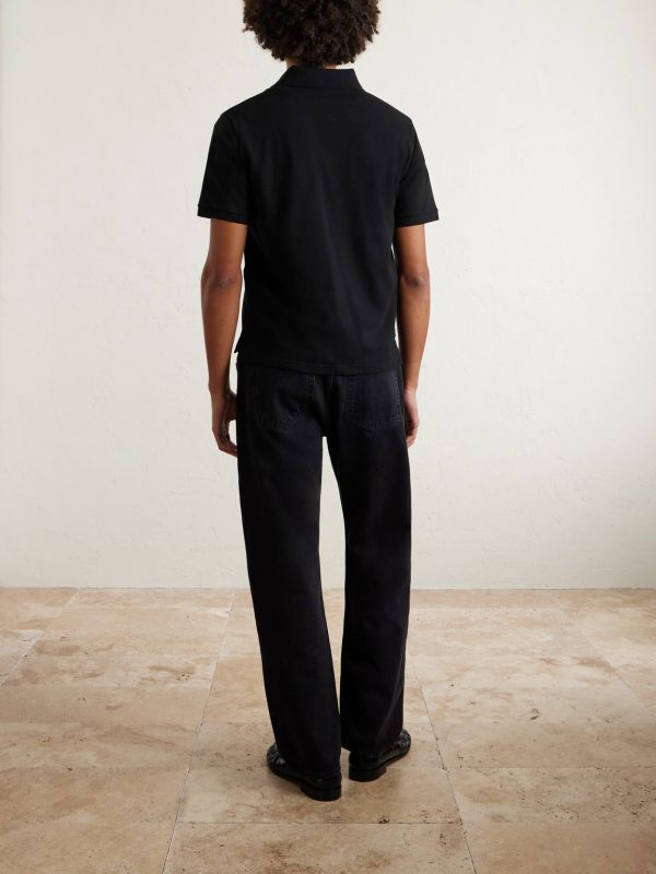 Logo-Embroidered Cotton-Blend Piqué Polo Shirt - BK