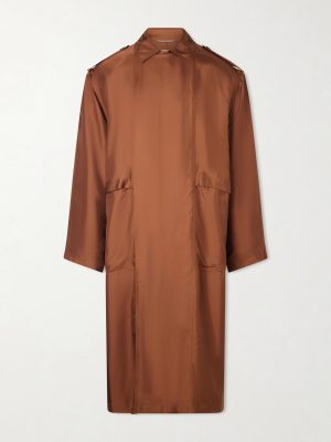 Double-Breasted Silk Trench Coat Double-Breasted Silk Trench Coat