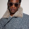 Round-Frame Acetate Sunglasses - BK Round-Frame Acetate Sunglasses - BK