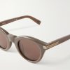 Round-Frame Acetate Sunglasses - CU Round-Frame Acetate Sunglasses - CU