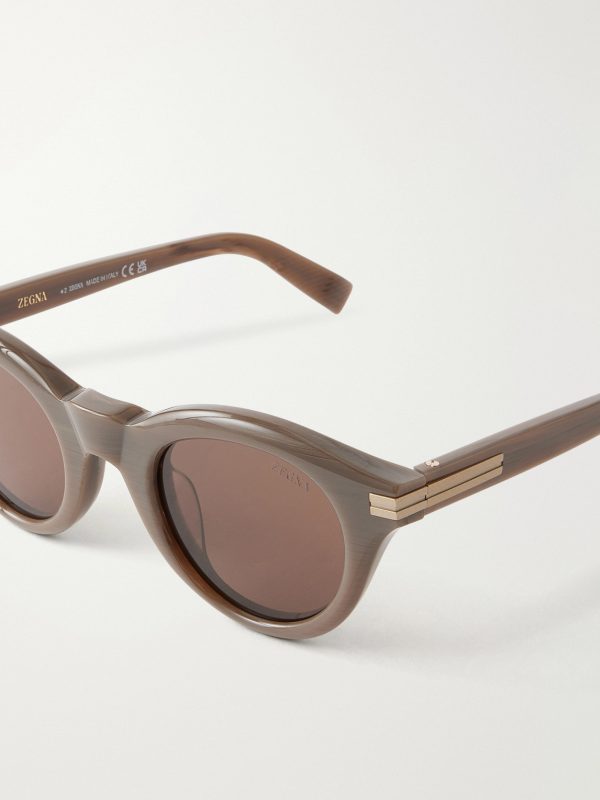 Round-Frame Acetate Sunglasses - CU Round-Frame Acetate Sunglasses - CU
