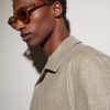 Round-Frame Acetate Sunglasses - BK