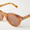 Round-Frame Acetate Sunglasses - CU
