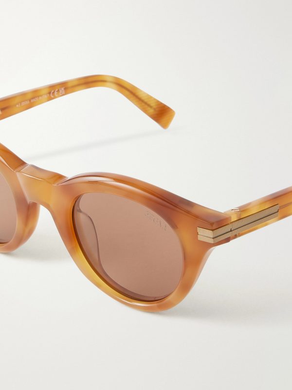 Round-Frame Acetate Sunglasses - CU