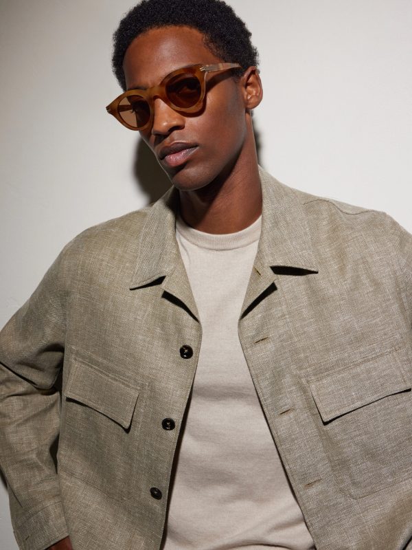 Round-Frame Acetate Sunglasses - OU