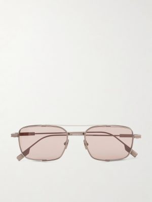 Geometric Round-Frame Titanium Sunglasses Geometric Round-Frame Titanium Sunglasses