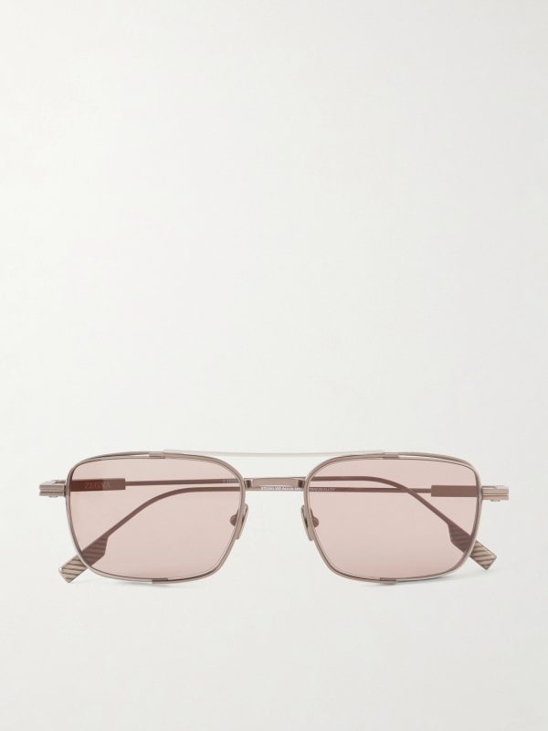 Geometric Round-Frame Titanium Sunglasses Geometric Round-Frame Titanium Sunglasses