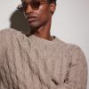 Geometric Round-Frame Titanium Sunglasses - OU Geometric Round-Frame Titanium Sunglasses - OU
